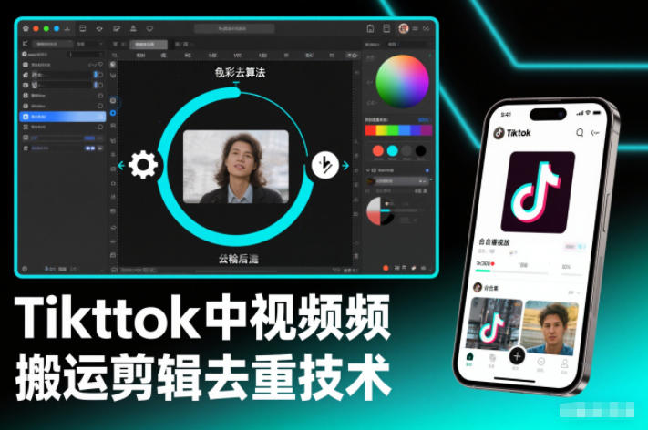 Tiktok中视频纯搬运剪辑去重技术，外来技术，自行测试 - 星辰网创 - 网创副业项目资源站-星辰网创 - 网创副业项目资源站