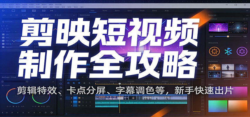 剪映短视频制作全攻略：剪辑特效、卡点分屏、字幕调色等，新手快速出片 - 星辰网创 - 网创副业项目资源站-星辰网创 - 网创副业项目资源站