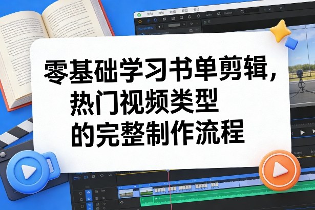 零基础学习书单剪辑,热门视频类型的完整制作流程(更新2026)-星辰网创 - 网创副业项目资源站
