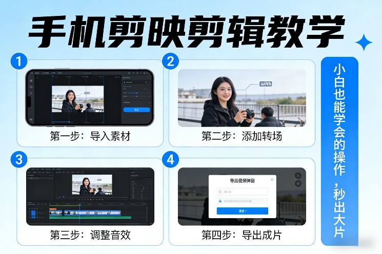 手机剪映剪辑教学,小白也能学会的操作,秒出大片-星辰网创 - 网创副业项目资源站