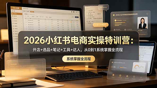 (18978期)2026小红书电商实操特训营:开店+选品+笔记+工具+达人,从0到1系统掌握全流程-星辰网创 - 网创副业项目资源站