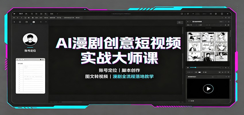 AI漫剧创意短视频实战大师课:账号定位脚本创作,图文转视频,漫剧全流程落地教学-星辰网创 - 网创副业项目资源站