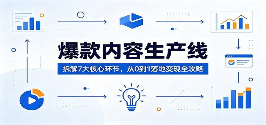 爆款内容生产线：拆解7大核心环节，从0到1落地变现全攻略 - 星辰网创 - 网创副业项目资源站-星辰网创 - 网创副业项目资源站