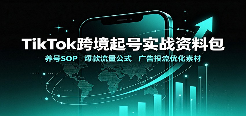 TikTok跨境起号实战资料包:养号SOP,爆款流量公式,广告投流优化素材-星辰网创 - 网创副业项目资源站