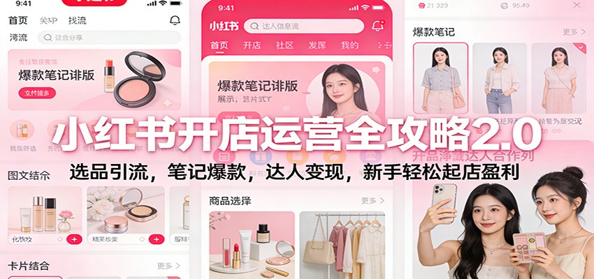 小红书开店运营全攻略2.0：选品引流，笔记爆款，达人变现，新手轻松起店盈利 - 星辰网创 - 网创副业项目资源站-星辰网创 - 网创副业项目资源站