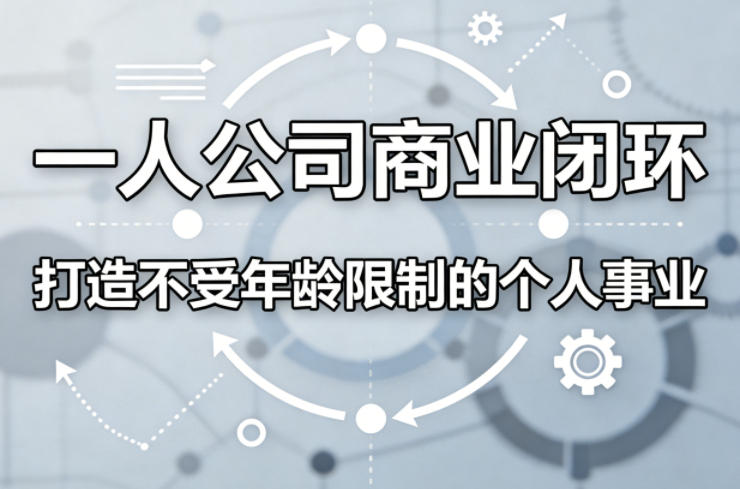 一人公司商业闭环,打造一份不受年龄限制的个人事业