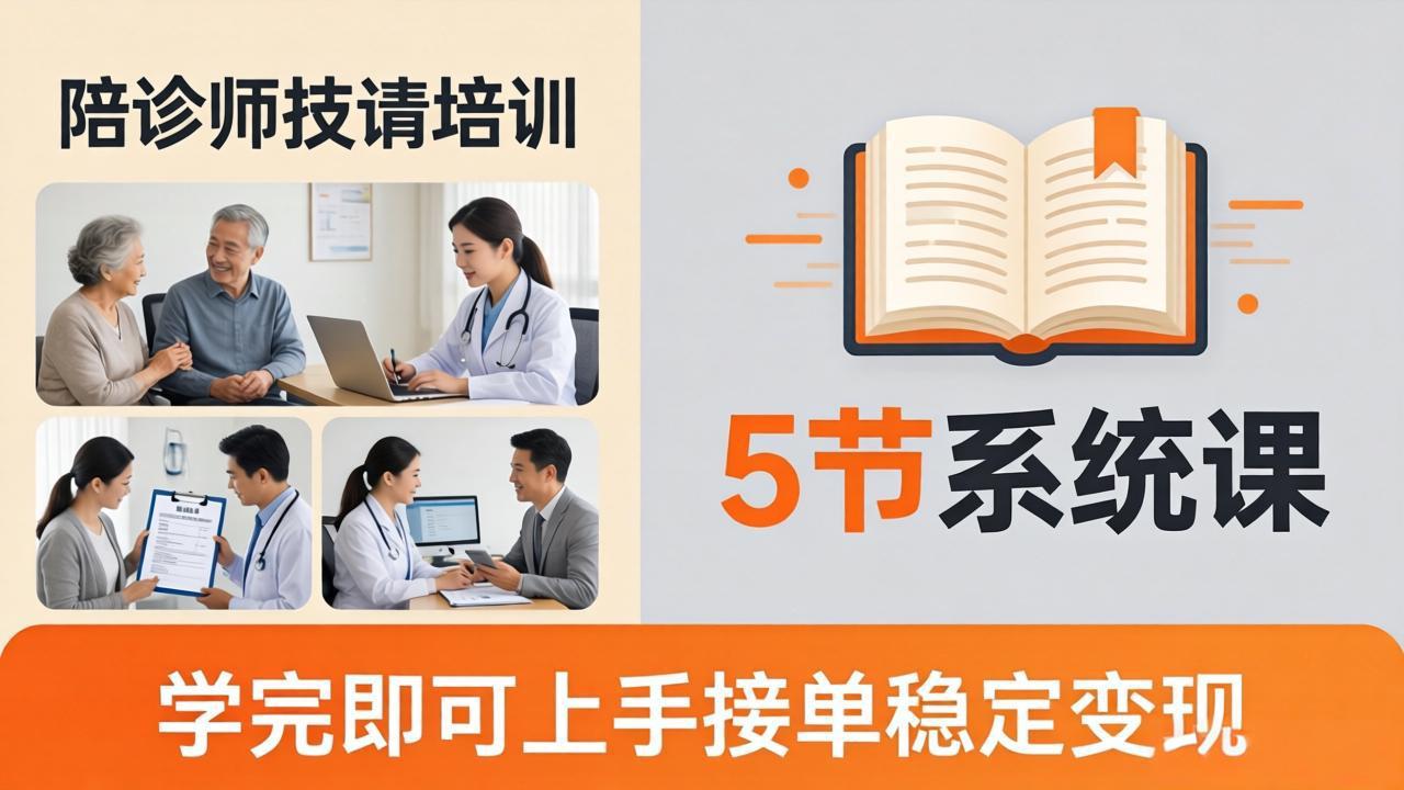 想做陪诊师不知从何下手？5节系统课教你掌握核心技能，学完即可上手接单稳定变现 - 星辰网创 - 网创副业项目资源站-星辰网创 - 网创副业项目资源站