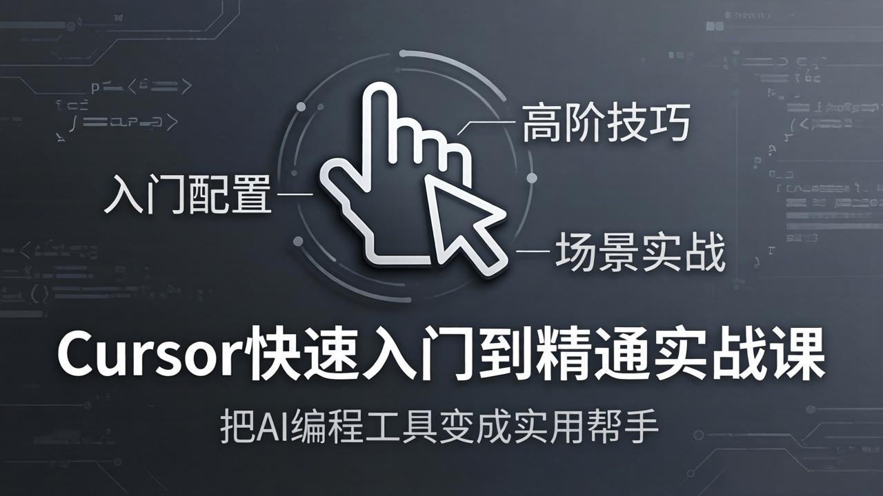 Cursor快速入门到精通实战课：入门配置+高阶技巧+场景实战，把AI编程工具变成实用帮手 - 星辰网创 - 网创副业项目资源站-星辰网创 - 网创副业项目资源站