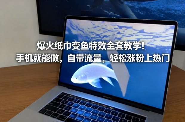 爆火纸巾变鱼特效全套教学!手机就能做,自带流量,轻松涨粉上热门-星辰网创 - 网创副业项目资源站