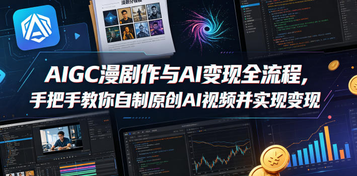 AIGC漫剧创作与AI变现全流程，手把手教你自制原创AI视频并实现变现（更新0516）-星辰网创 - 网创副业项目资源站