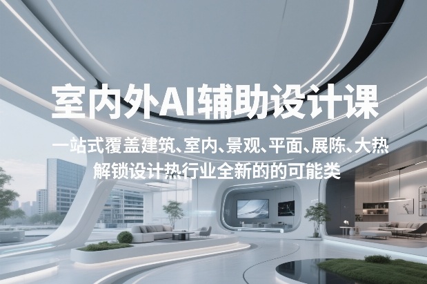 室内外AI设计课,一站式覆盖建筑、室内、景观、平面、展陈五大热门品类,解锁设计行业的全新可能-星辰网创 - 网创副业项目资源站