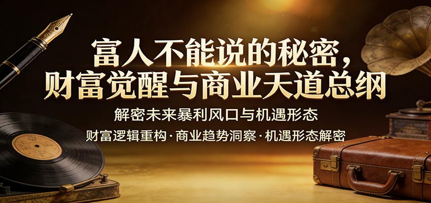 富人不能说的秘密，财富觉醒与商业天道总纲，解密未来暴利风口与机遇形态 - 星辰网创 - 网创副业项目资源站-星辰网创 - 网创副业项目资源站