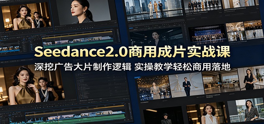 Seedance2.0商用成片实战课：深挖广告大片制作逻辑，实操教学轻松商用落地 - 星辰网创 - 网创副业项目资源站-星辰网创 - 网创副业项目资源站