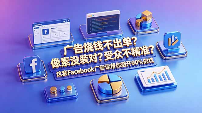 广告烧钱不出单?像素没装对?受众不精准?这套Facebook广告课帮你避开90%的坑-原创双语字幕-星辰网创 - 网创副业项目资源站