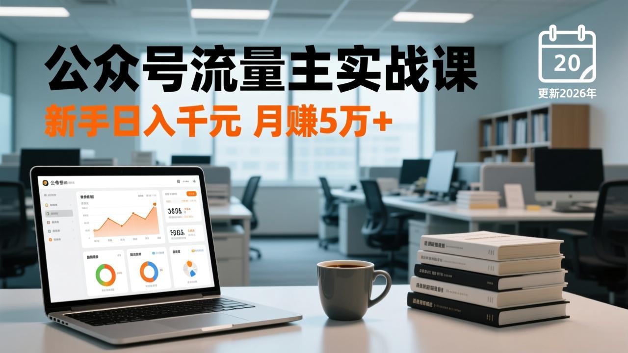 公众号流量主实战课-更新26年3月,爆文写作、流量池运营、多平台分发,新手日入千元月赚5w+-星辰网创 - 网创副业项目资源站