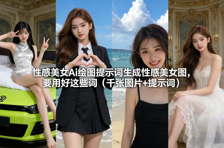 性感美女Ai绘图提示词生成性感美女图,要用好这些词(千张图片+提示词)-星辰网创 - 网创副业项目资源站