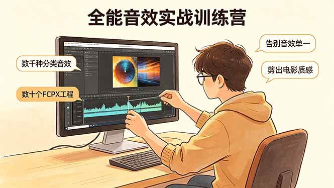 （18287期）全能音效实战训练营：数千种分类音效+数十个FCPX工程，告别音效单一，剪出电影质感 - 星辰网创 - 网创副业项目资源站-星辰网创 - 网创副业项目资源站