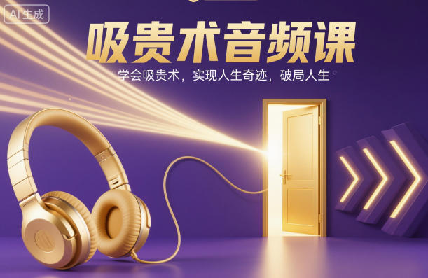 吸贵术音频课,学会吸贵术,实现人生奇迹,破局人生