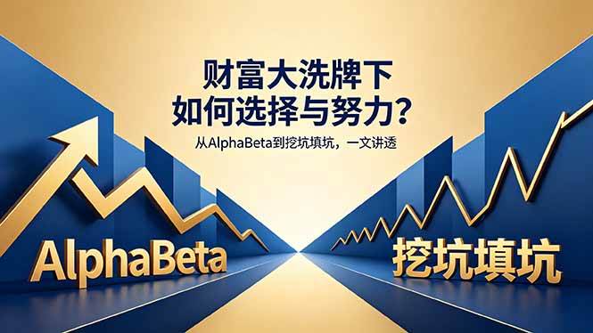 (18371期)付费文章:财富大洗牌下如何选择与努力?从AlphaBeta到挖坑填坑,一文讲透-星辰网创 - 网创副业项目资源站