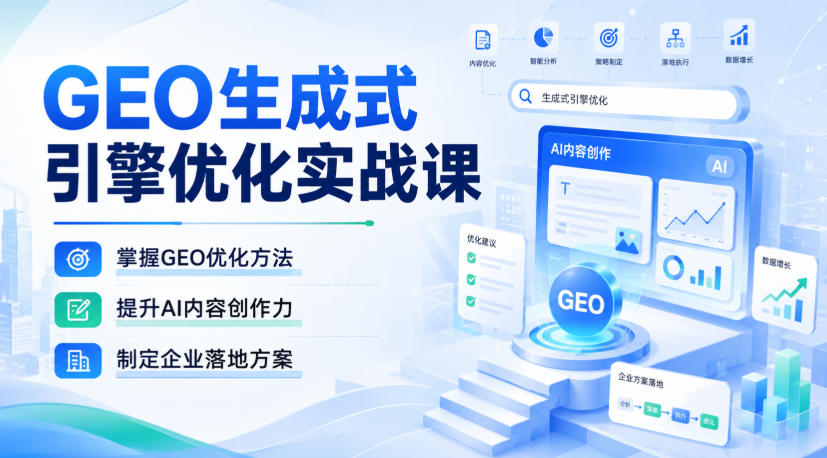 GEO生成式引擎优化实战课,掌握GEO优化方法,提升AI内容创作力,制定企业落地方案-星辰网创 - 网创副业项目资源站