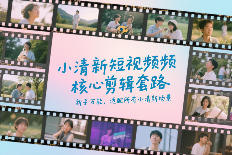 小清新短视频核心剪辑套路,新手万能,适配所有小清新场景