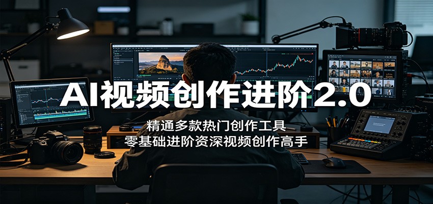AI视频创作进阶2.0：精通多款热门创作工具，零基础进阶资深视频创作高手 - 星辰网创 - 网创副业项目资源站-星辰网创 - 网创副业项目资源站