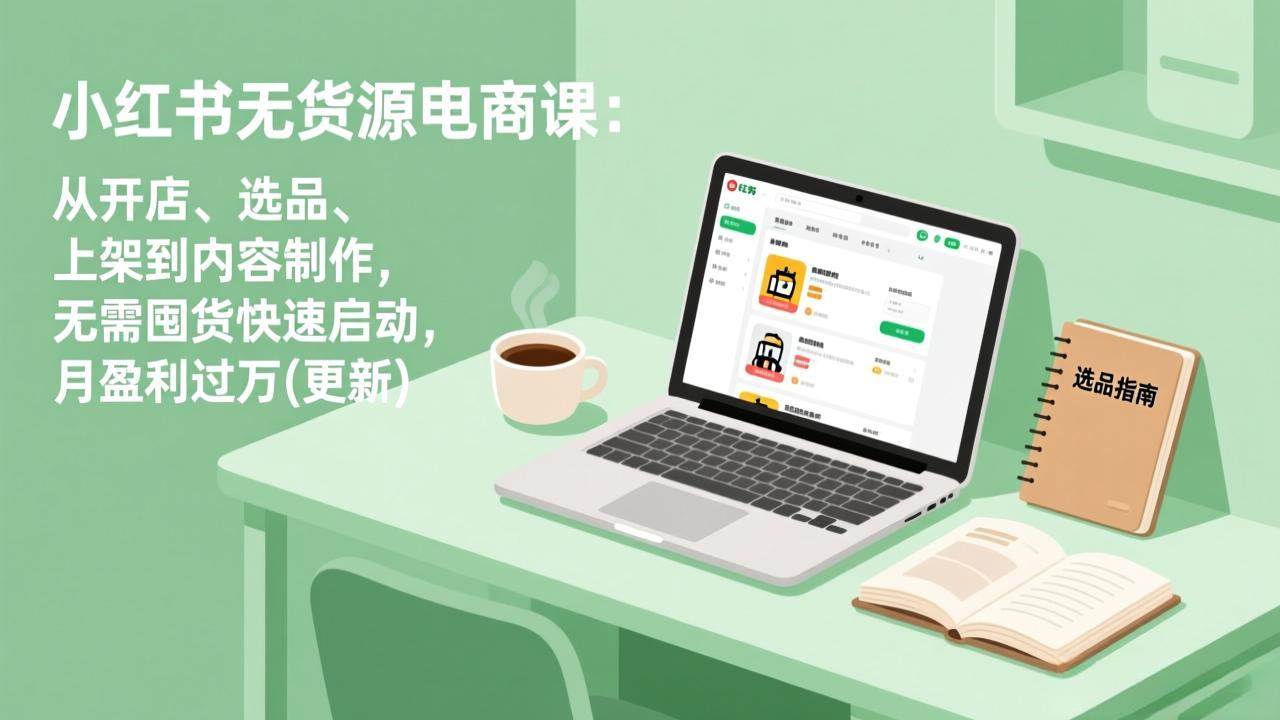 （18420期）小红书无货源电商课(5月12更新)：从开店、选品、上架到内容制作，无需囤货快速启动，月盈利过万 - 星辰网创 - 网创副业项目资源站-星辰网创 - 网创副业项目资源站