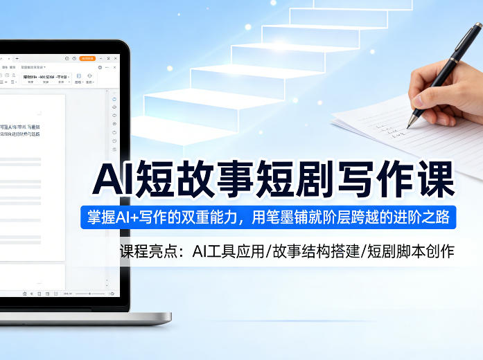 AI短故事短剧写作课，掌握AI+写作的双重能力，用笔墨铺就阶层跨越的进阶之路 - 星辰网创 - 网创副业项目资源站-星辰网创 - 网创副业项目资源站