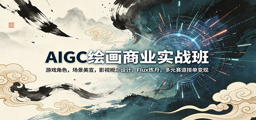 AIGC绘画商业实战班：游戏角色，场景美宣，影视概念设计，Flux炼丹，多元赛道接单变现 - 星辰网创 - 网创副业项目资源站-星辰网创 - 网创副业项目资源站