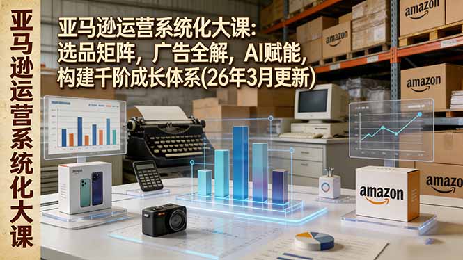 亚马逊运营系统化大课:选品矩阵,广告全解,AI赋能,构建千阶成长体系(26年3月更新-星辰网创 - 网创副业项目资源站