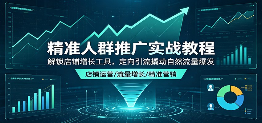 精准人群推广实战教程：解锁店铺增长工具，定向引流撬动自然流量爆发 - 星辰网创 - 网创副业项目资源站-星辰网创 - 网创副业项目资源站