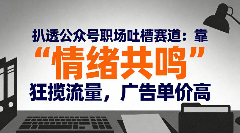 扒透公众号职场吐槽赛道:靠“情绪共鸣”狂揽流量,广告单价高