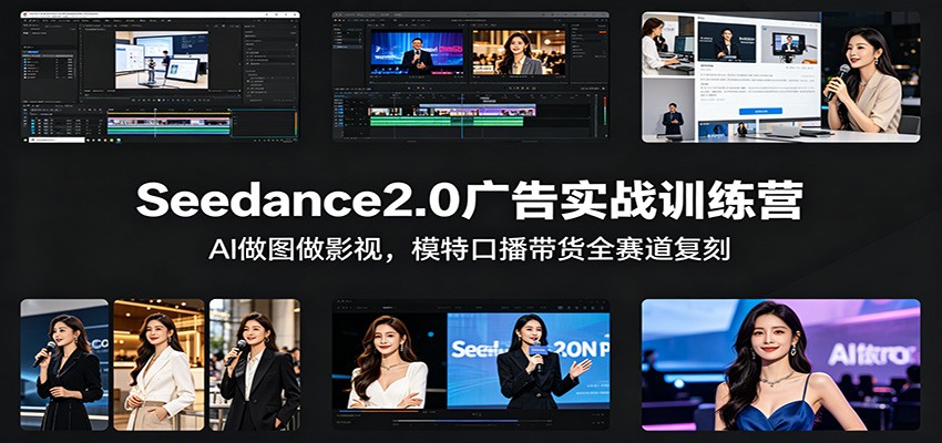 Seedance2.0广告实战训练营：AI做图做影视，模特口播带货全赛道复刻 - 星辰网创 - 网创副业项目资源站-星辰网创 - 网创副业项目资源站