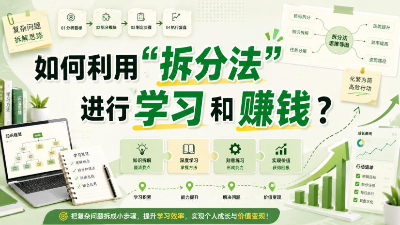 付费文章:如何利用“拆分法”进行学习和賺钱?-星辰网创 - 网创副业项目资源站