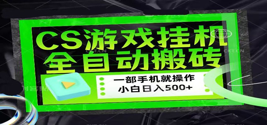 CSGO游戏挂机捡漏搬砖，超稳定的项目，带领1000+小白实现日入500+ - 星辰网创 - 网创副业项目资源站-星辰网创 - 网创副业项目资源站