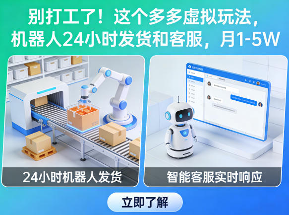 别打工了！这个多多虚拟玩法，机器人24小时发货和客服，月1-5W【揭秘】 - 星辰网创 - 网创副业项目资源站-星辰网创 - 网创副业项目资源站