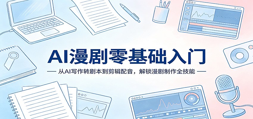 AI漫剧零基础入门：从AI写作转剧本到剪辑配音，解锁漫剧制作全技能 - 星辰网创 - 网创副业项目资源站-星辰网创 - 网创副业项目资源站
