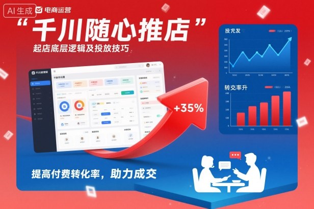 千川随心推起店底层逻辑及投放技巧，提高付费转化率，助力成交-星辰网创 - 网创副业项目资源站