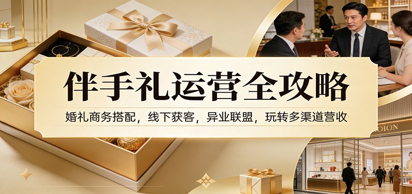 伴手礼运营全攻略：婚礼商务搭配，线下获客，异业联盟，玩转多渠道营收 - 星辰网创 - 网创副业项目资源站-星辰网创 - 网创副业项目资源站
