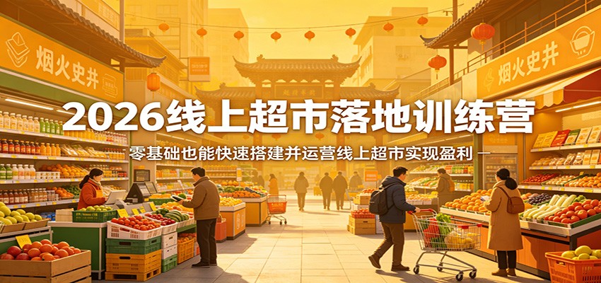 2026线上超市落地训练营，零基础也能快速搭建并运营线上超市实现盈利 - 星辰网创 - 网创副业项目资源站-星辰网创 - 网创副业项目资源站