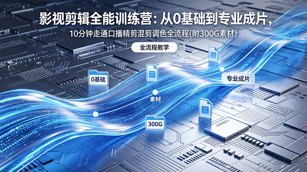 2026影视剪辑全能实战课|0基础到专业成片,全流程教学,高清带300G素材-星辰网创 - 网创副业项目资源站