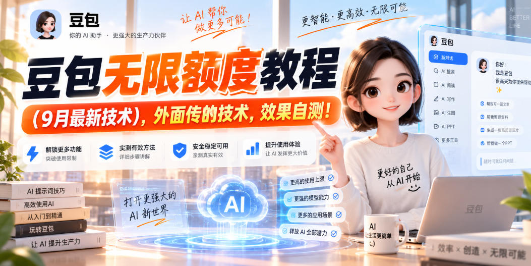 豆包无限额度教程（9月最新技术），外面传的技术，效果自测！ - 星辰网创 - 网创副业项目资源站-星辰网创 - 网创副业项目资源站