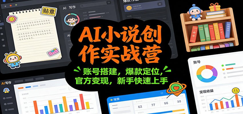 AI小说创作实战营：账号搭建，爆款定位，官方变现，新手快速上手 - 星辰网创 - 网创副业项目资源站-星辰网创 - 网创副业项目资源站