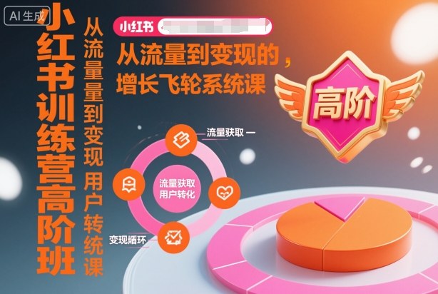 小红书训练营高阶班，从流量到变现的增长飞轮系统课 - 星辰网创 - 网创副业项目资源站-星辰网创 - 网创副业项目资源站