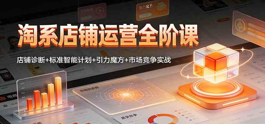 淘系店铺运营全阶课:店铺诊断+标准智能计划+引力魔方+市场竞争实战-星辰网创 - 网创副业项目资源站