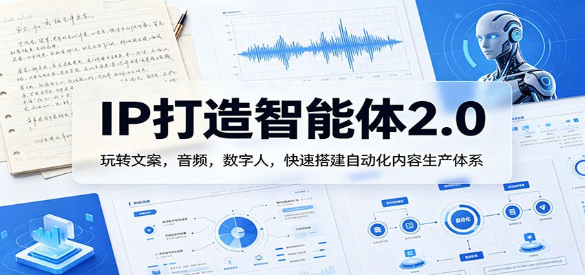 IP打造智能体2.0：玩转文案，音频，数字人，快速搭建自动化内容生产体系 - 星辰网创 - 网创副业项目资源站-星辰网创 - 网创副业项目资源站