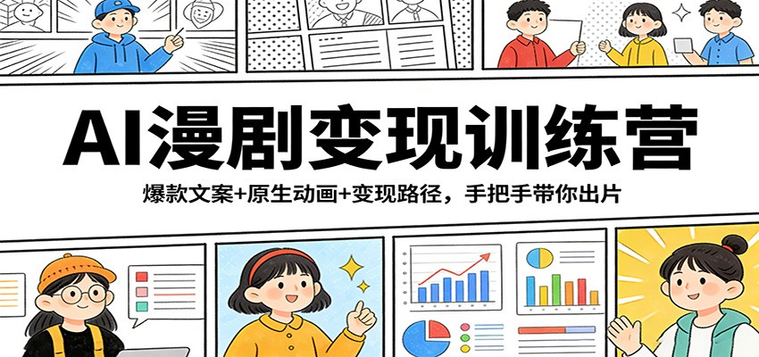 AI漫剧变现训练营：爆款文案+原生动画+变现路径，手把手带你出片 - 星辰网创 - 网创副业项目资源站-星辰网创 - 网创副业项目资源站