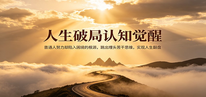 人生破局认知觉醒，普通人努力却陷入困境的根源，跳出埋头苦干思维，实现人生翻盘 - 星辰网创 - 网创副业项目资源站-星辰网创 - 网创副业项目资源站