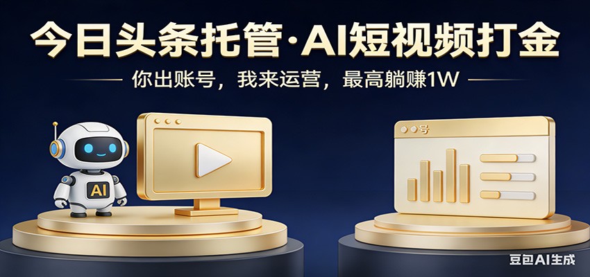 头条号AI托管，我提供作品，你提供账号，每天5分钟发布，小白躺赚3000+ - 星辰网创 - 网创副业项目资源站-星辰网创 - 网创副业项目资源站
