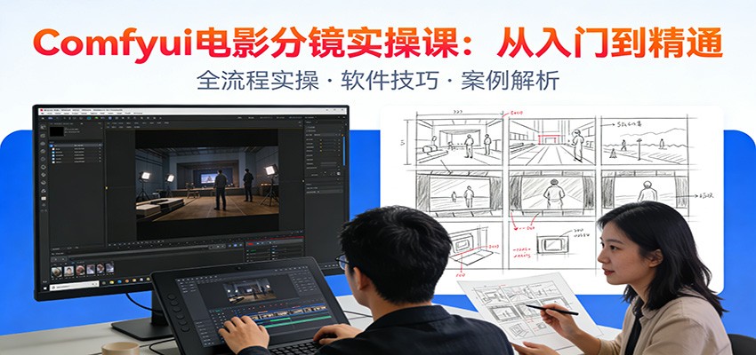 ComfyUI电影分镜实操课：分镜一致性，全流程AI视频制作，零基础也能做专业分镜 - 星辰网创 - 网创副业项目资源站-星辰网创 - 网创副业项目资源站